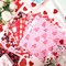 100 Pcs 10 x 10 Inch Valentine‘s Day Fabric Bundles Rose Red Pink Heart Love Printed Fat Quarters Quilting Patchwork Squares Sewing Fabrics for DIY Handmade Crafting Home Party Decor